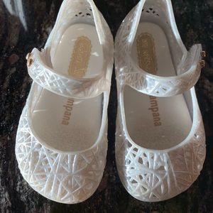 Mini Melissa zigzag campana silver 5t (baby) EUC!